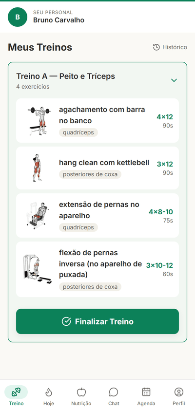 App do aluno — PWA instalável